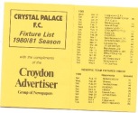 Fixture Card 80/81
