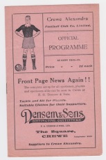 Crewe Alex v Millwall - 1948/1949