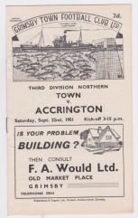Grimsby Town v Accrington Stanley - 1951/1952
